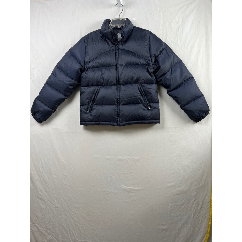 Steve & Barry's Double Down Jacket Mens Medium Navy Blue Puffer Feather Blend